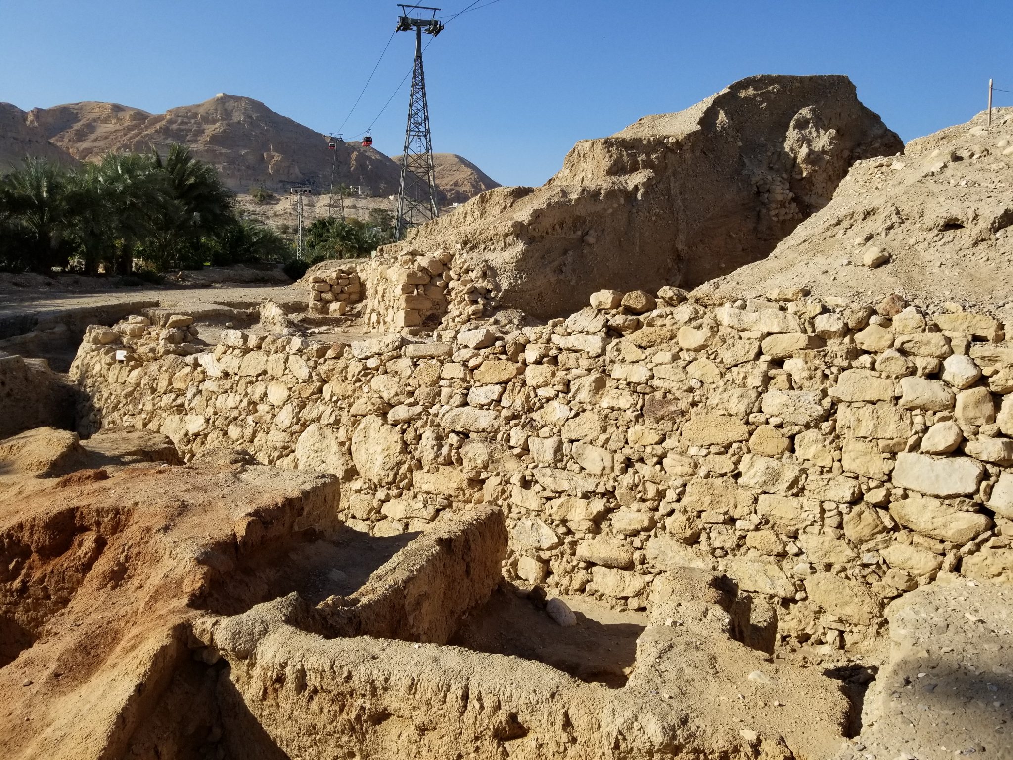 Jericho walls.  Archaeologists have dated these walls to a period later than when the Israelites conquered Jericho.