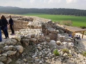 View of the Western end of the Jezreel Valley from the ruins of the ancient city of Megiddo