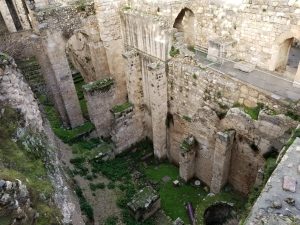 Crusader era church built on the site of the Pool of Bethesda in Jerusalem.