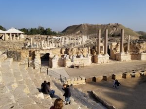 looking across Bet Shean from the theater